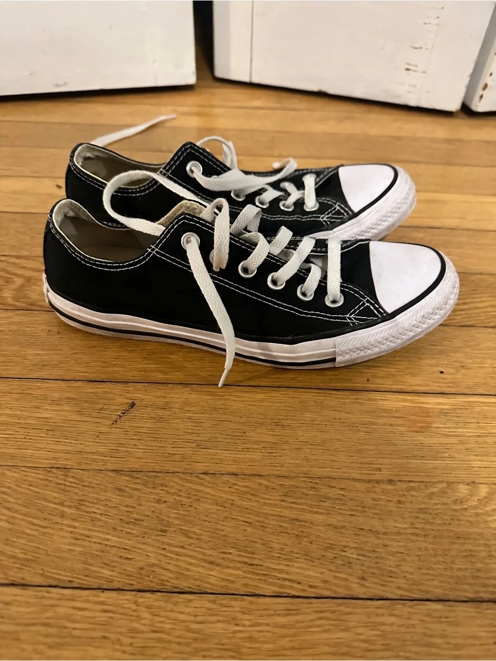 Converse Black Low Top Canvas Sneakers - Picture 2 of 5